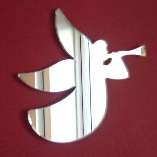 Super Cool Creations Trumpet calling Angel Mirror 45cm x 40cm