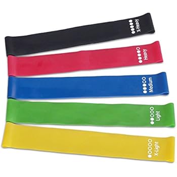 Juego De Bandas De Resistencia Sin Látex, Color Rosa Y Morado, Bandas Elásticas Para