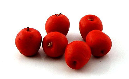 Dollhouse Miniature Red Apples Pkg of 6