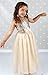 Bow Dream Flower Girl's Dress Sequins Tulle Gold 5