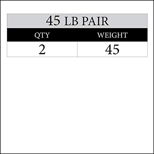 XMark 45 lb Pair Signature Plates, One-Year Warranty, Olympic Weight Plates, Cutting-Edge Design