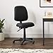 OFM Posture Series Armless Mid Back Task Chair - Stain Resistant Fabric Swivel Chair, Black (118-2)
