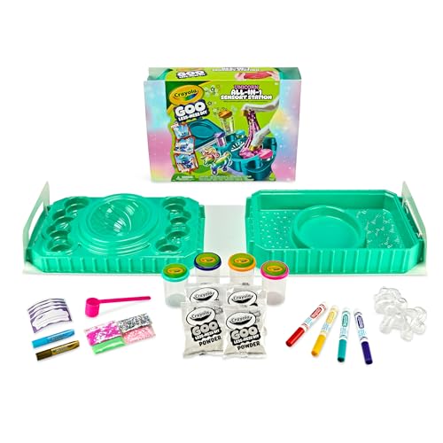 Crayola Goo All-in-1 Sensory Art Station, Unicorn Slime Making Kit for Kids, Es…