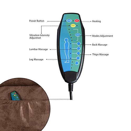INZOY Massage Swivel Rocker Recliner with Heat and Vibration, Manual
