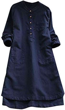 Women Dress Summer Plus Size Retro Long Sleeve Solid Color Button Short Dress Party Evening Casual Fashion Mini Shirt Dresses