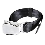 Exlight Universal Airplane Seat Belt Extender- Aircraft Buckle Tough Simple -for Adult and Child Safety (Black)