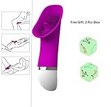 Tongue Vibrant Toy For Women, Oral Tongue Simulator Stimulator, Waterproof 30-frequency Vibration Wand, Multi Speed Wireless Clitorial Sucking Toy for Adult Couples, Purple & White
