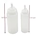 CHILDHOOD 8 oz(ounces) Squeeze Squirt Condiment Bottles with Cap - Transparent Plastic - for Ketchup Salad dressing Mustard Olive Oil set of (2)