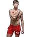 SEOBEAN Mens Low Rise Sports Soft Running Training Short Pants (Medium/28-30 Inch, 2790 Red)
