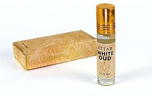 Natural Perfume Oil White Oud Long Lasting Fragrance Attar With Easy Apply Roll On For Men And Women - 8 ML, (Pack Of 1)