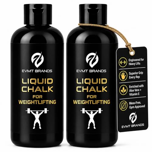 EVMT Brands Liquid Chalk. Flüssigkreide, Turnkreide für Gewichtheben, Gymnastik, Klettern, Tanzen und Heben. Schweißresistent und langanhaltend für ei