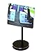 WatchYrBack Desk and Cubicle Mirror to See Behind You, Black Stand with Detachable Wide Angle Real Glass Mirror, Small & Discrete, Beautiful Design, Perfect Curvature for an exceptionally Clear View