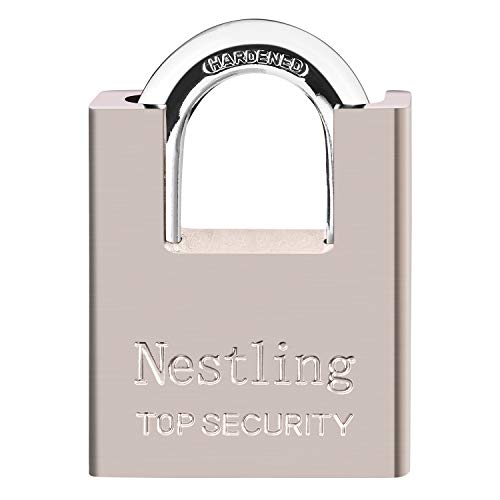 60mm Heavy Duty Padlock with 4 Keys - High Security Outdoor Padlock, Locker Padlocks for Shed, Warehouse, Container, Storage, Gate,Garages -Outdoor Lock- Large, Anti-Theft Weather-Resistant Lock