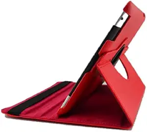 PU Leather 360 degree rotation stand iPad case for Apple Ipad mini ipad mini 2nd generation, Free Screen Protector & Stylus - Red