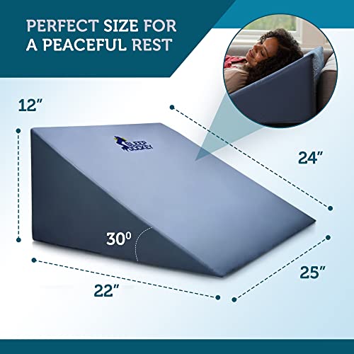 Sleep Jockey Bed Wedge Pillow Clinical Grade Memory Foam Wedge for
