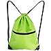 HOLYLUCK Drawstring Backpack Bag Sport Gym Sackpack (green)