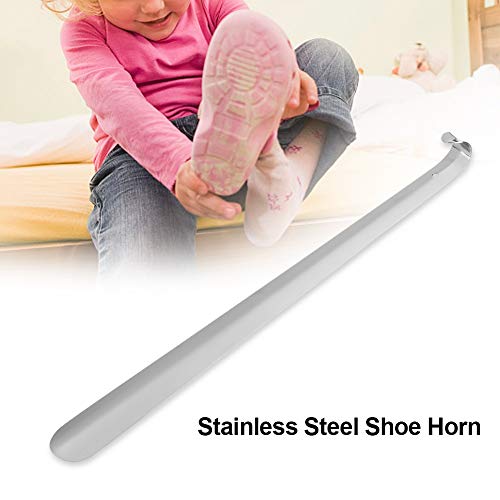 Yesbaby Comfortable Long Handled Stainless Steel Shiny Silver Metal Shoe Horn Shoehorn for Seniors Elderly, Pregnant - Thumbnail 4