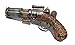 Steampunk 6 Barrel Dummy Pistol Statue 8.5 Inch Long