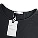 Adreamly Women's Casual Summer Short Sleeve Loose Strappy Cold Shoulder Tops Basic T Shirts Blouses Black Large