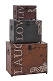 Deco 79 Metal Live Love Laugh Box with Hinged