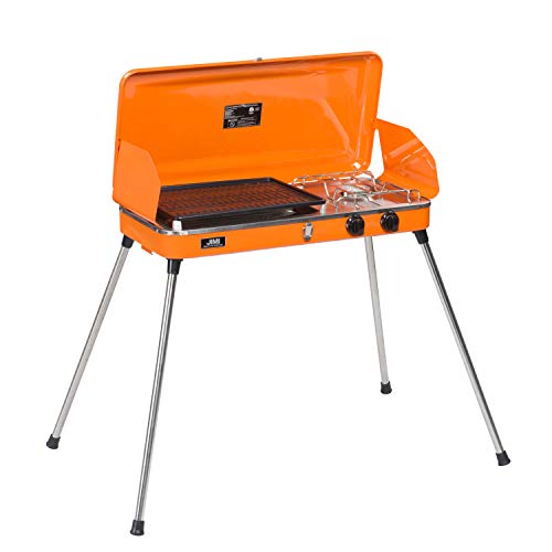 image for KOOLWOOM Portable Liquid Propane Grill,2 Burner Grill/Stove Barbecue G