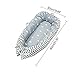 Newborn Lounger, KOBWA Portable Soft Breathable Baby Snuggle Nest, Removable Cover Baby Bionic Bed for Infants Toddlers - 100% Cotton Crib Mattress for Bedroom Travel