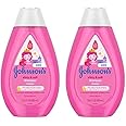 Johnson's Baby Shiny Soft TearFree Kids' Shampoo with Argan Oil Silk Proteins Paraben Sulfate DyeFree Formula Hypoallergenic Gentle for Toddler's Hair, 13.6 Fl Oz (Pack of 2)