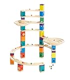Hape Quadrilla Wooden Marble Run Construction - Typhoon - Quality Time Playing Together Wooden Safe Play - Smart Play for Smart Families