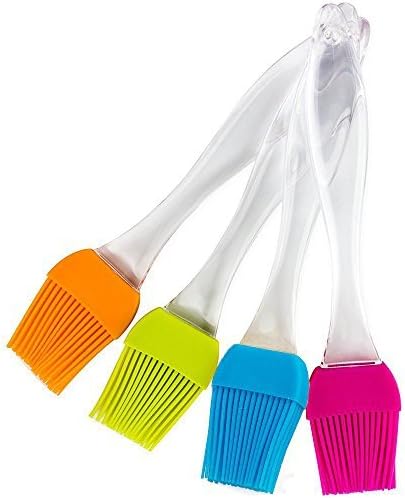 Basting Brushes, SKYLARKING Flex Heat Resistant Grill BBQ Brushes Kitchen Silicone Pastry Set of 4 Dishwasher Safe