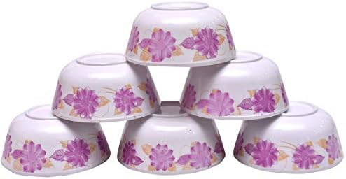 MEHUL 6 Pcs Melamine D-2025 Veg Bowl Melona Pink (6 Bowl Set)