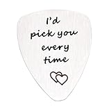 O.RIYA I'd Pick You Every Time Guitar Pick, Musical Gift, Anniversary Day, Unisex Gift, Music, Father's Day, Valentine's Day, Men, Gift for Him