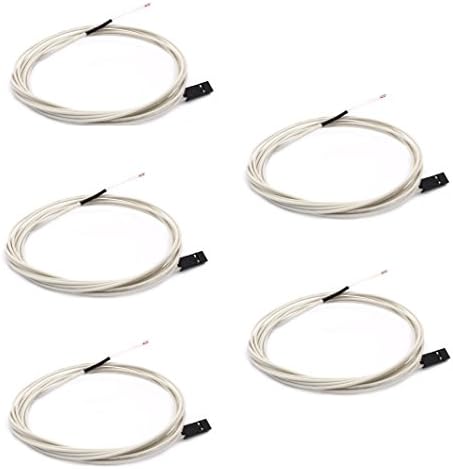 Mercurry NTC 3950 100K Thermistor with 1 Meter Wiring and Female Pin Head for RepRap 3D Printer ( 5PCS)
