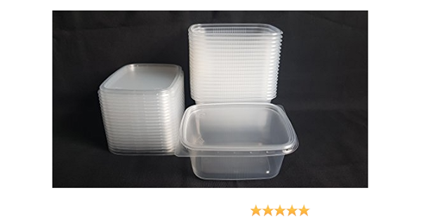 20 piezas 250 ml pequeño rectangular desechables de plástico ...
