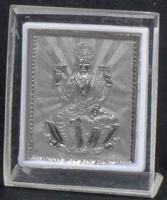 India4you Lakshmi Picture Photo Frame in 999 Pure Silver Foil with Acrylic