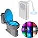 COLIBYOU Toilet Light,Toilet Bowl Light, Led Motion Activated Toilet Night Light, Potty Light, 16 Colors Changing Sensor Night Light for Potty Train
