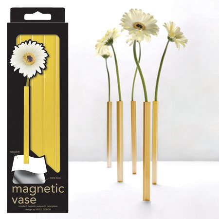 DCI 5 GOLD magnetic FLOWER bud vases magic NOVELTY NEW
