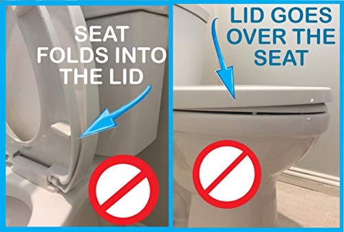 DISH NANNY Spandex Toilet Seat Sign Cover - Potty Training Adults | Bathroom Reminder to Put The Toilet seat Down (Light Grey) - Thumbnail 6