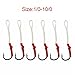 Shaddock Fishing 20, 50 Pack Sharp Jij Jigging Assist Hooks Stainless Steel Assist Fishing Hooks Fishhooks with White PE Line