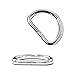 WXJ13 60 Pack Metal D Ring, 1 Inch