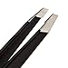 Professional Grade Stainless Steel Slant Tip Tweezers by Better Beauty Products (2 Pack)