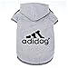 Eastlion adidog Large Dog Warm Hoodies Coat Clothes Sweater Pet Puppy T Shirt Gray 5XL