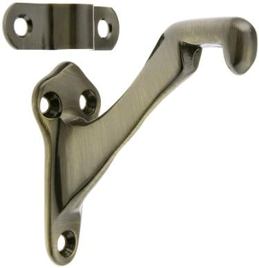 Solid Brass Hand Rail Bracket In Antique Brass