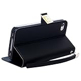 Case for Iphone5s, Fashion Ailun Leather Wallet Card Flip Case Cover Skin for Apple Iphone 5 5g 5s- Black