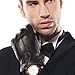 Luxury Men's Touchscreen Texting Winter Italian Nappa Leather Dress Driving Gloves (Cashmere/Wool/Fleece Lining)