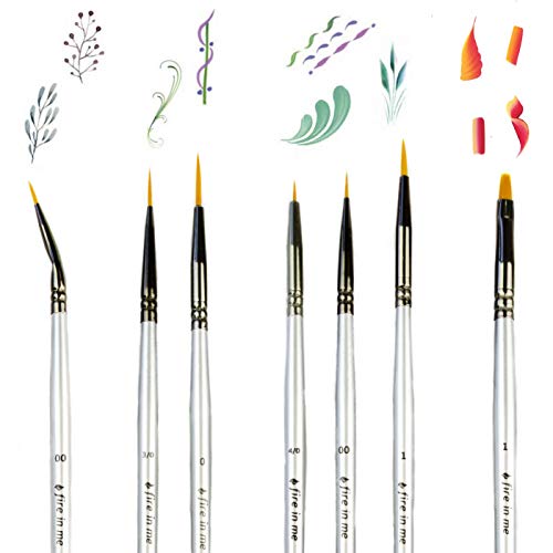 Miniature Paint Brushes - Best Small Paint Brush Set - 7 pcs Model Detail Painting Brushes – Tiny, Mini, Micro Paintbrushes for Face Painting, Fine Detailing