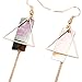 Korean Style Creative Geometry Design with Long Pendant Ear Clips / Earrings for Women's Accessories (Ear Hook)
