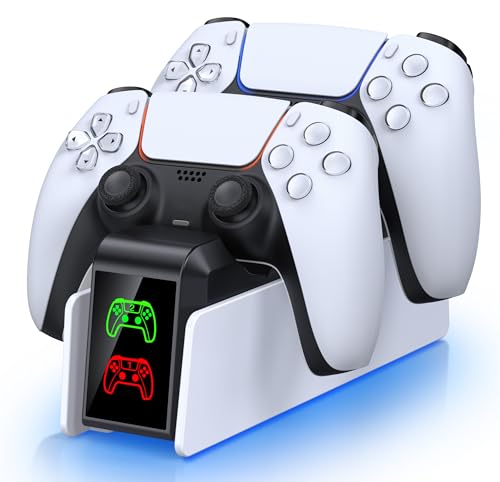 Ps5 Controller Ladestation, 3 Stunden Dual-Ladeständer Zum Aufladen Des Für Ps5 Elite Controllers, Ladegerät Für Playstation 5 Griffen, Mit Usb Anschluss/Speicher Für Ps5 Ladestation Zubehör