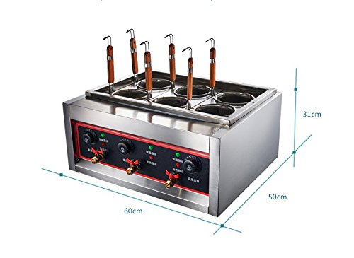 Commercial Table Top 6 Baskets Electric Pasta Cooking Machine Pasta Cooker Noodles Cooker Pasta Maker 220V