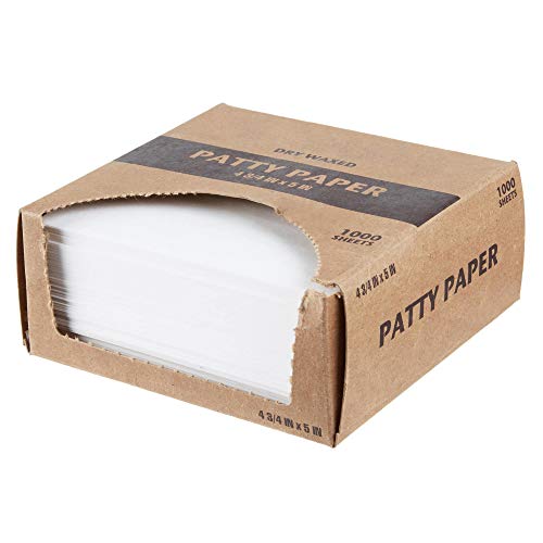 4 3/4" x 5" Patty Paper Food Wrap With Grease-Resistance Interleave Meats Cheeses Patties For delis, markets, concession stands, kiosks-1000Sheets/Box - Thumbnail 2