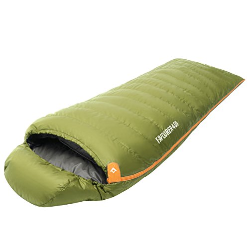 KingCamp Duck Down Ultralight Compact 10.4℉ Sleeping Bag for Camping,Hiking,Backpacking